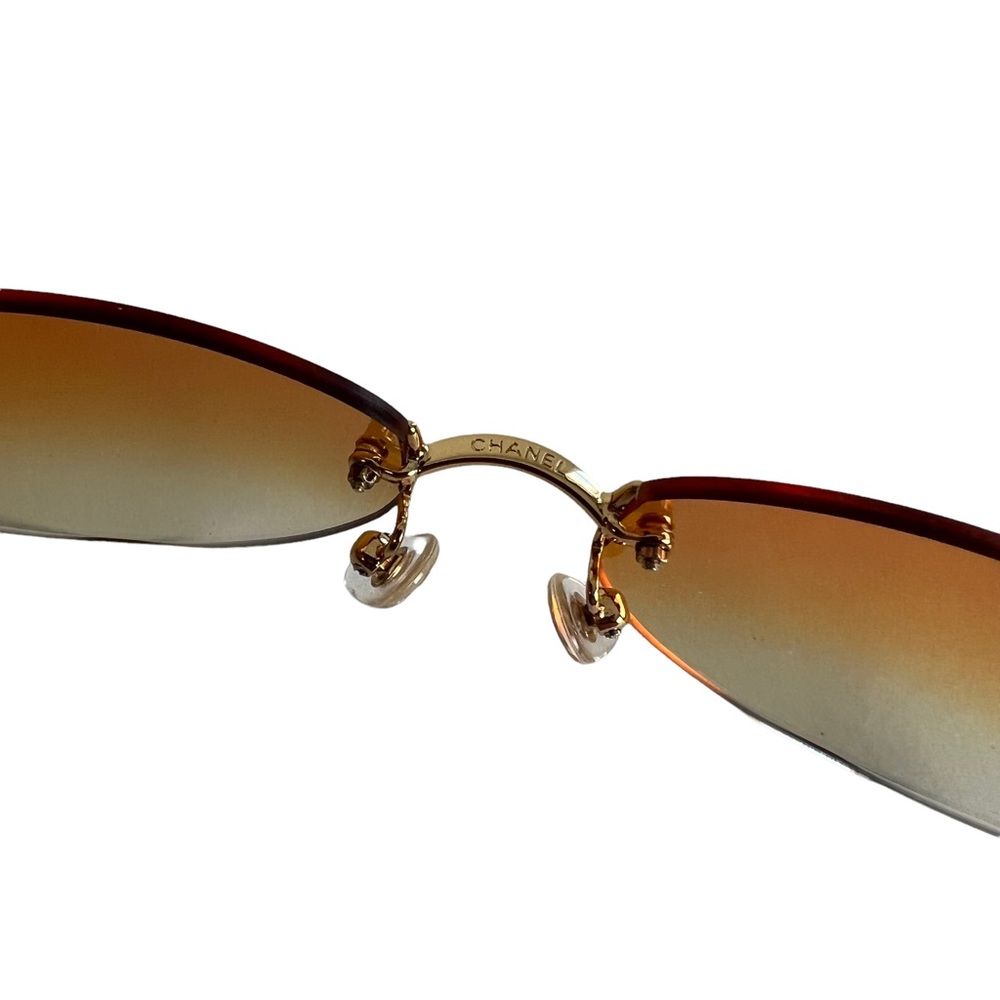 Chanel CC Logo Rimless Sunglasses - Picture 3 of 13